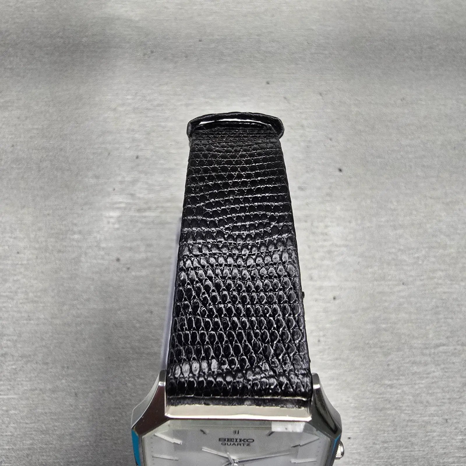 Seiko Watch Men 30mm Silver Dial Silver Tone Rectangle 6030-5440 New Battery VTG4