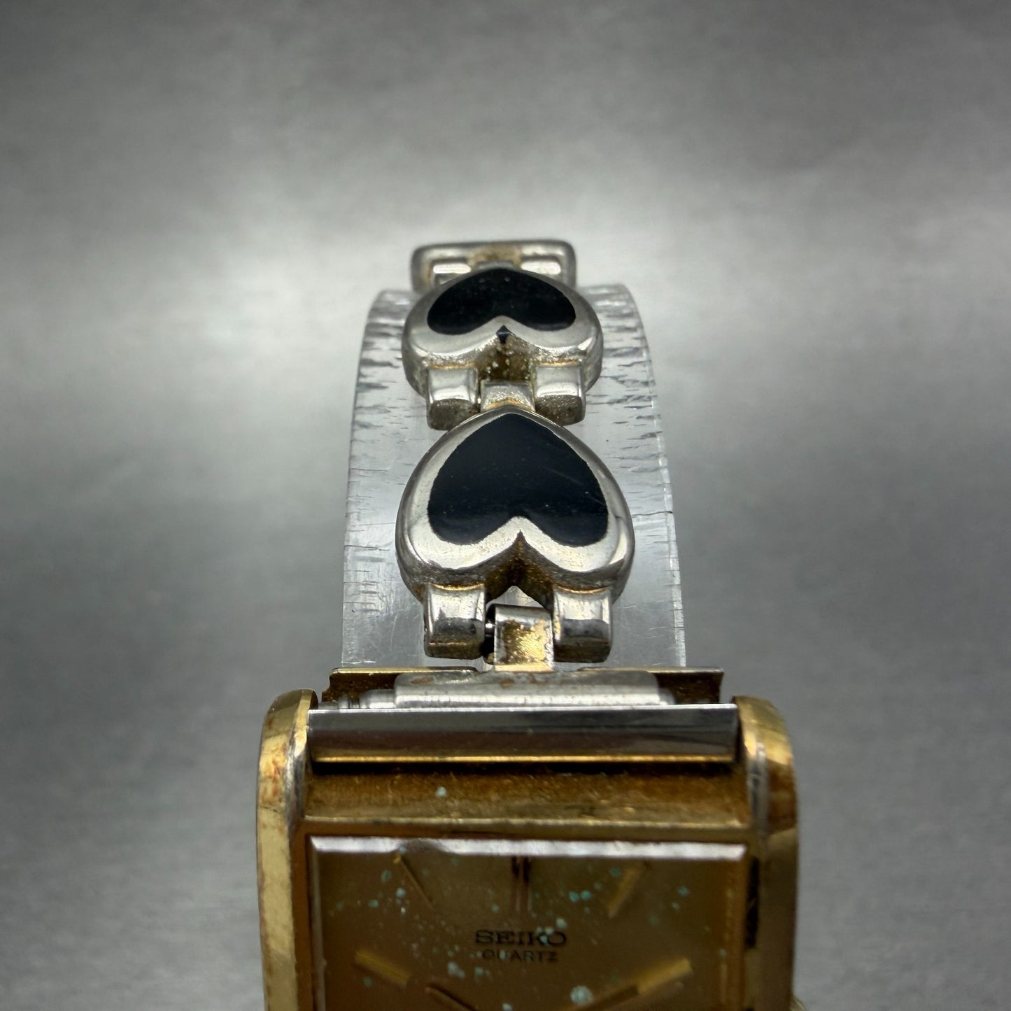 Seiko Tank Watch Women 21mm Champagne Dial Gold Tone 2320-5130 New Battery4