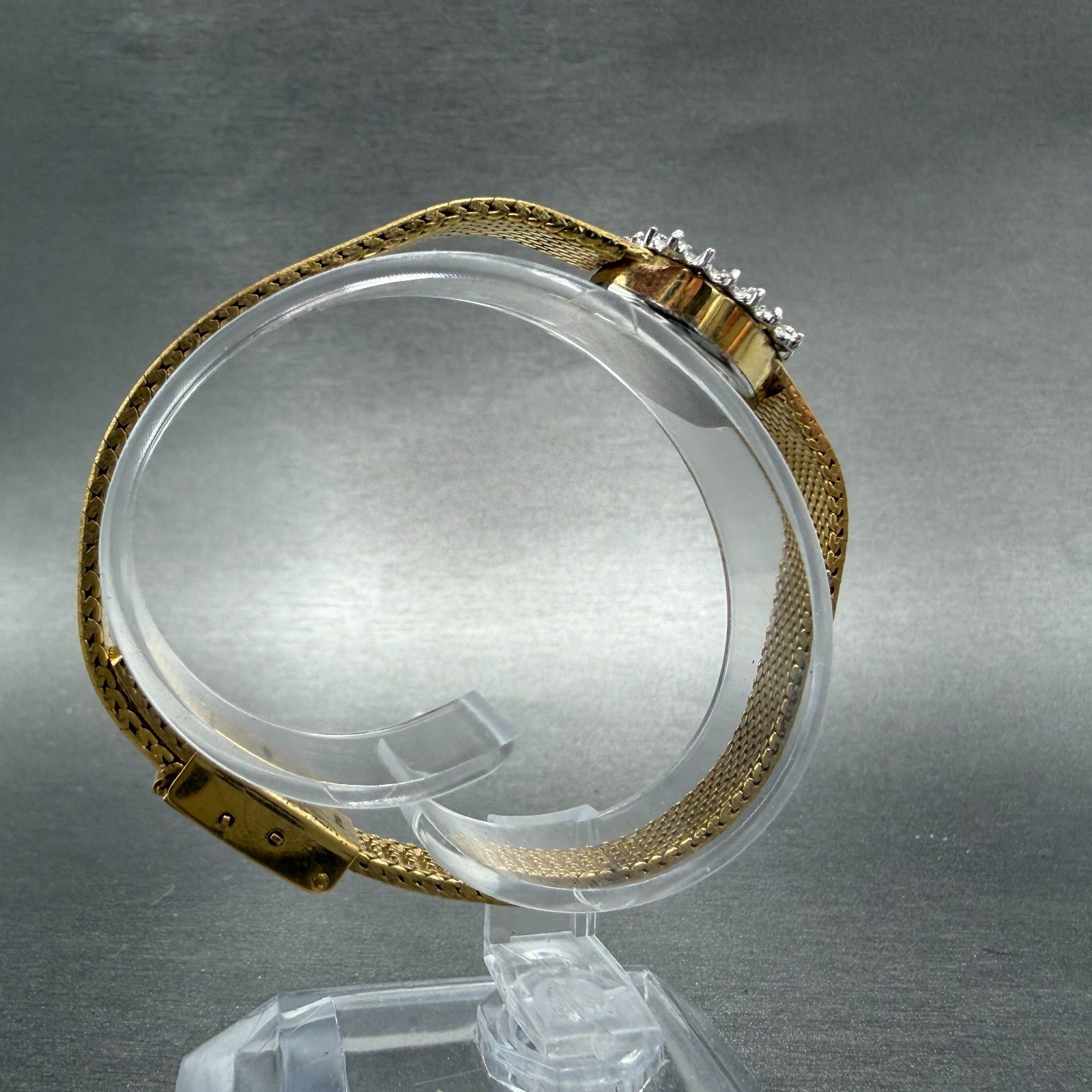 Sutton Watch Women 14mm Champagne Dial Gold Tone Diamond Bezel New Battery VTG8