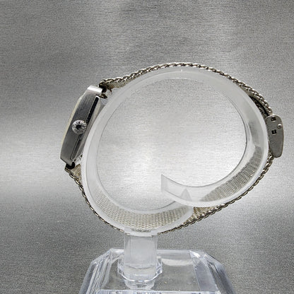 VTG Longines Flagship Watch Women 18mm Silver Dial Steel Rectangle Manual Wind6