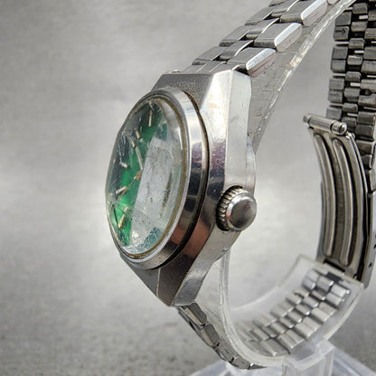 Seiko Automatic Watch Women 25mm Green Dial Silver Tone Daydate 22060410 Runs2