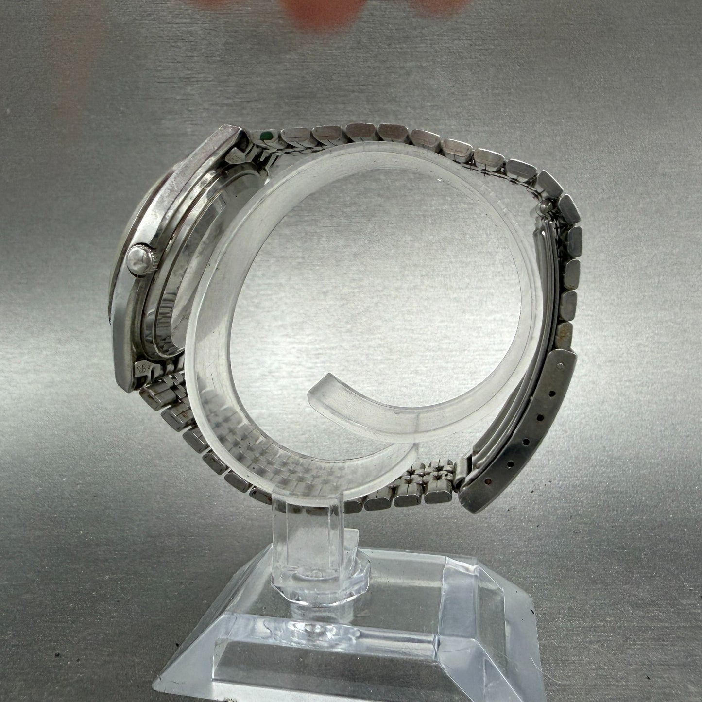 Seiko Type II Watch Men 37mm White Dial Silver Tone Daydate 7546-7010 New Batt6