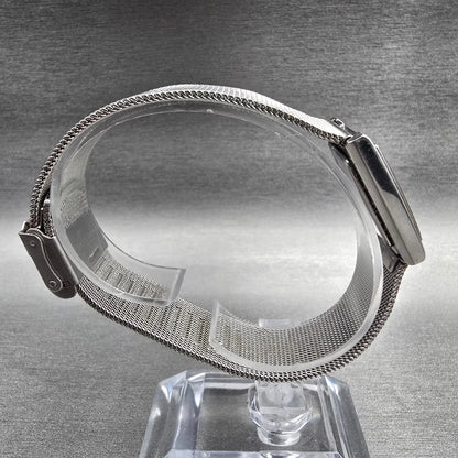 Skagen Tank Watch Women 23mm Silver Dial Two Tone Square 272SGS New Battery 238