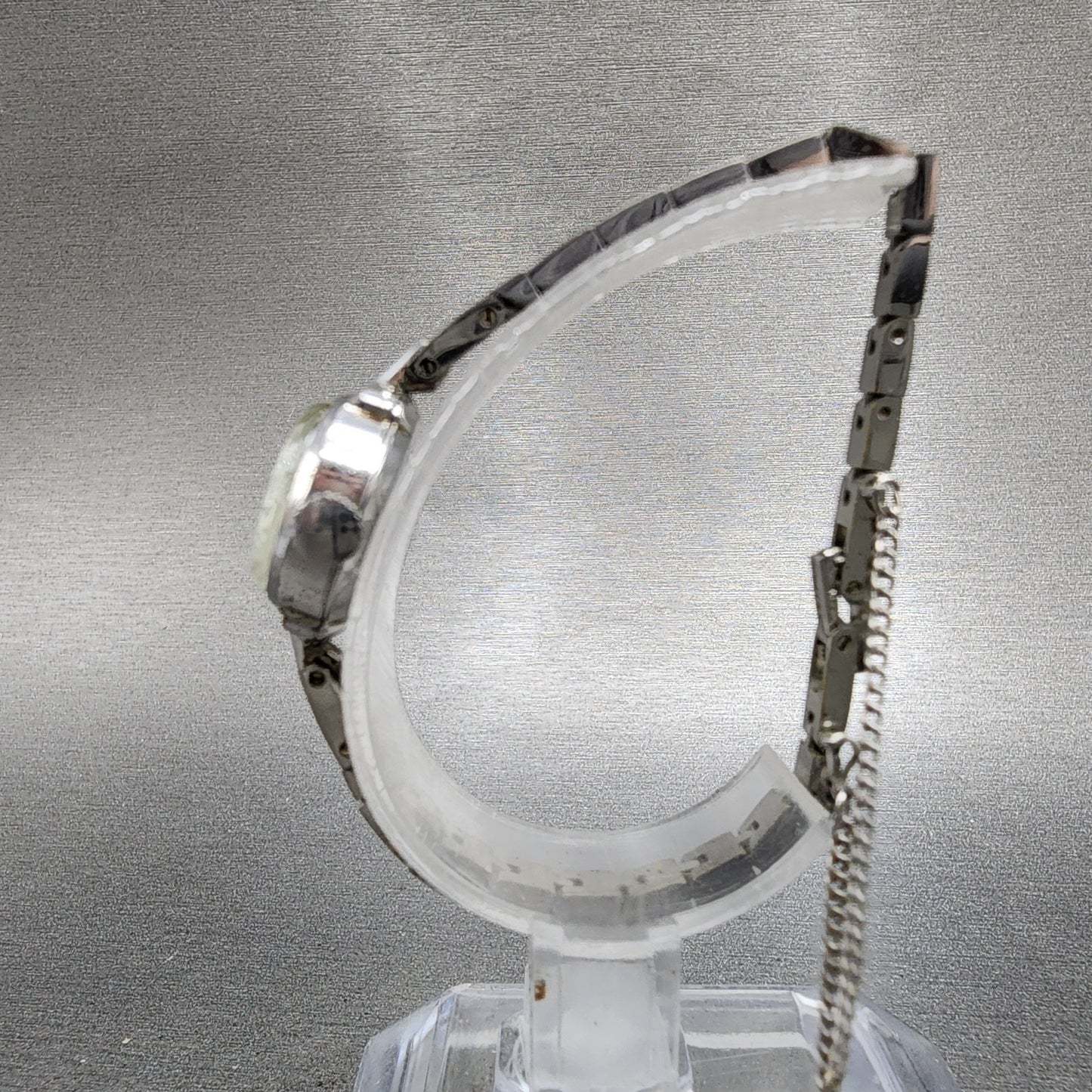 Seiko Special Watch Women 17mm Silver Dial White Gold Plated Manual Wind Runs5
