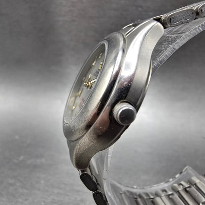 Elgin Solar Watch Women 29mm Gray Dial Titanium Daydate Round FK-1202 Works2