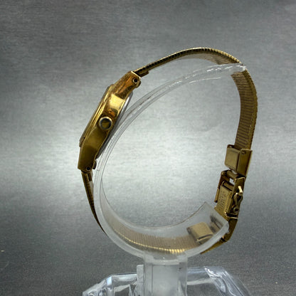 Seiko Watch Women 19mm White Dial Gold Tone Round V401-1810 New Battery Vintage6