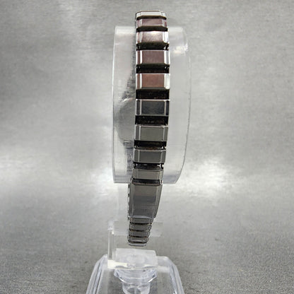 Seiko Watch Women 20mm White Dial Silver Tone Oval 34215019 New Battery VTG7