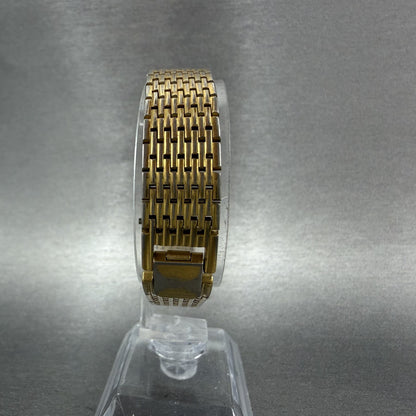 Seiko Tank Watch Women 13mm Champagne Dial Gold Tone 2E20-6700 New Battery7