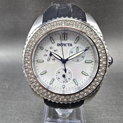 Invicta Angel Watch Women 39mm MOP Dial Silver Daydate Round 28487 New Battery0