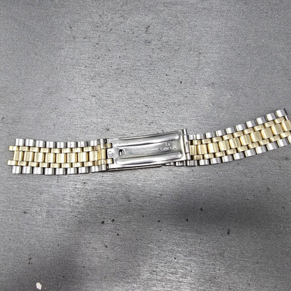 Omega Bracelet Two Tone Stainless Steel 10K Gold Filled 18.8mm Vintage7
