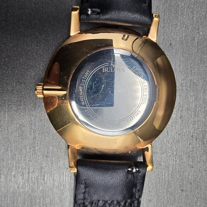 Bulova Watch Men 40mm Champagne Dial Rose Gold Round 97A126 New Battery10