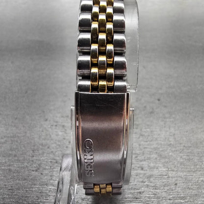 Seiko Watch Women 24mm Silver Dial Two Tone Daydate Round 7N83-0049 New Battery7