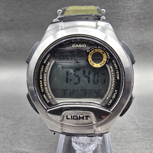 Casio W-752 Digital Watch Men 43mm Silver Black Chrono Alarm Round New Battery0