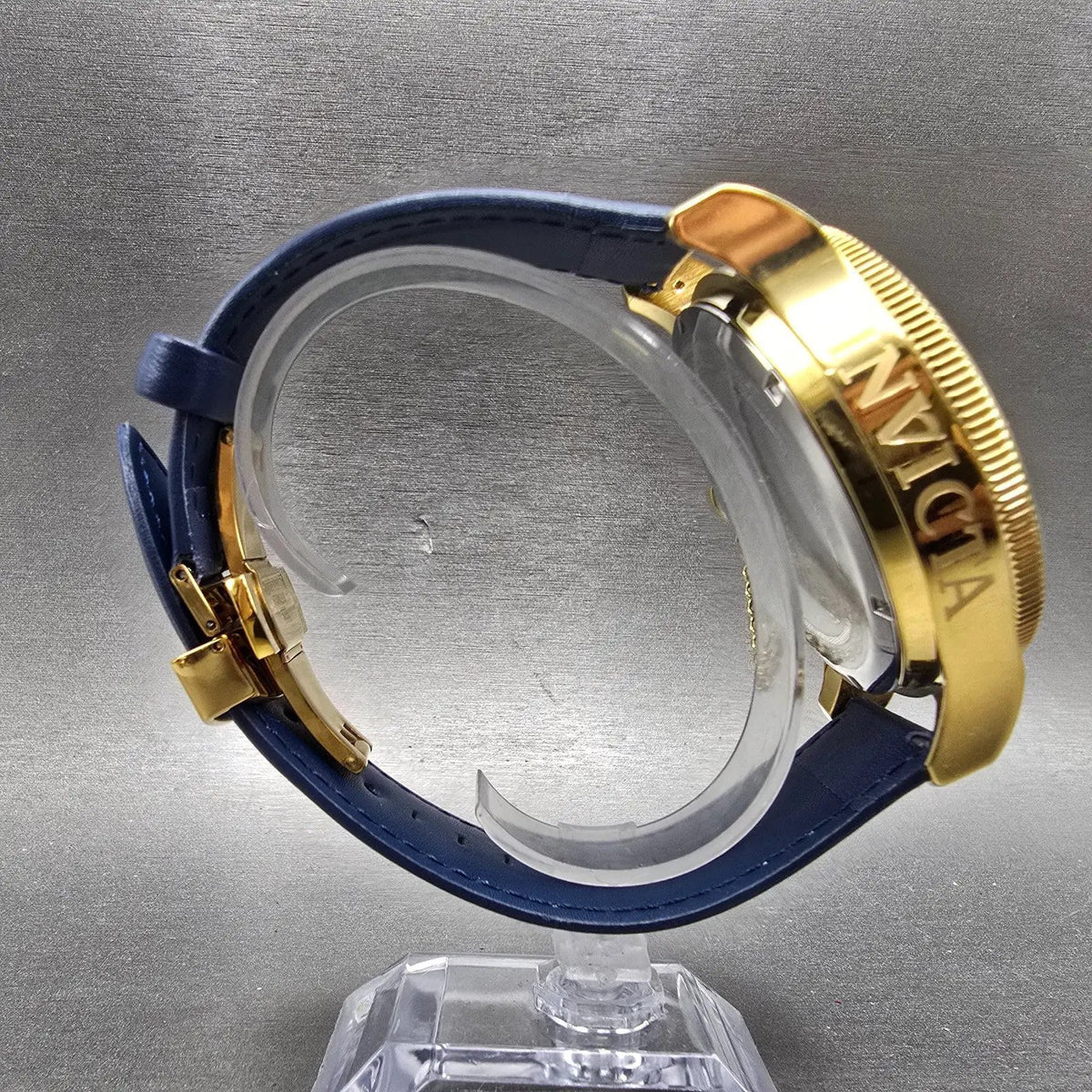 Invicta Russian Diver Chronograph Watch Men 52mm Blue Dial Gold Date 6242 NewBat8