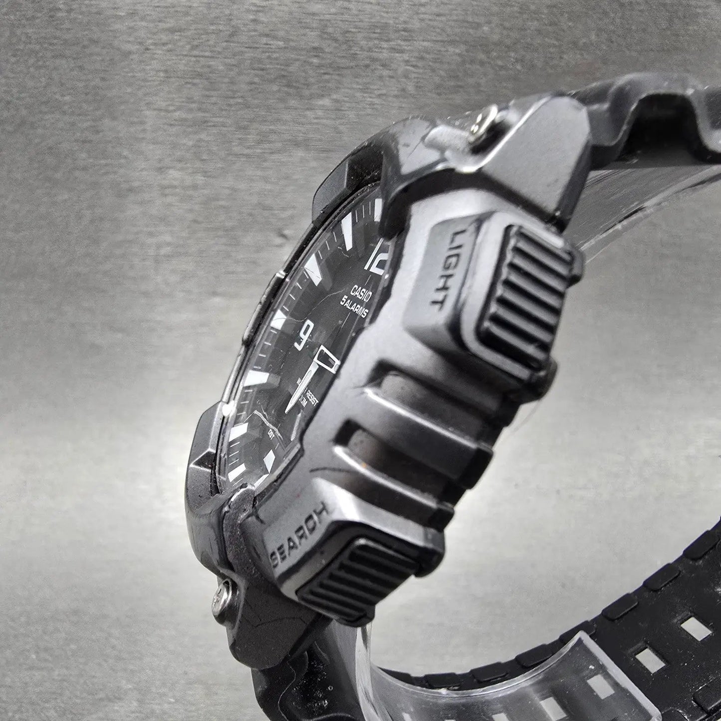 Casio AQ-S810W Watch Men 47mm Black Gray Alarm Chronograph Analog Digital SolarF2