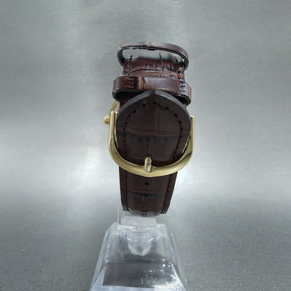 Casio MTPV005 Watch Men 40mm Cream Dial Gold Date Round Leather New Battery7