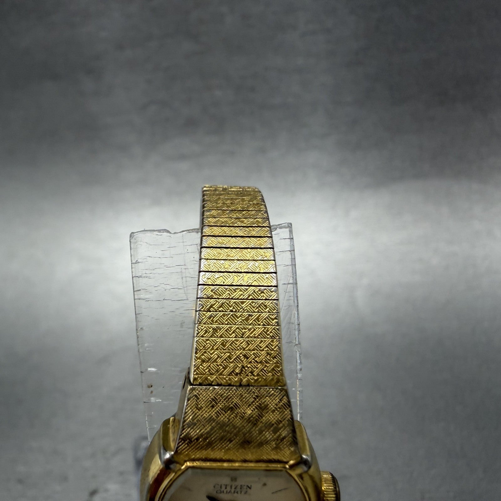Citizen CQ Watch Women 17mm Champagne Dial Gold Tone Round New Battery VTG ABD4