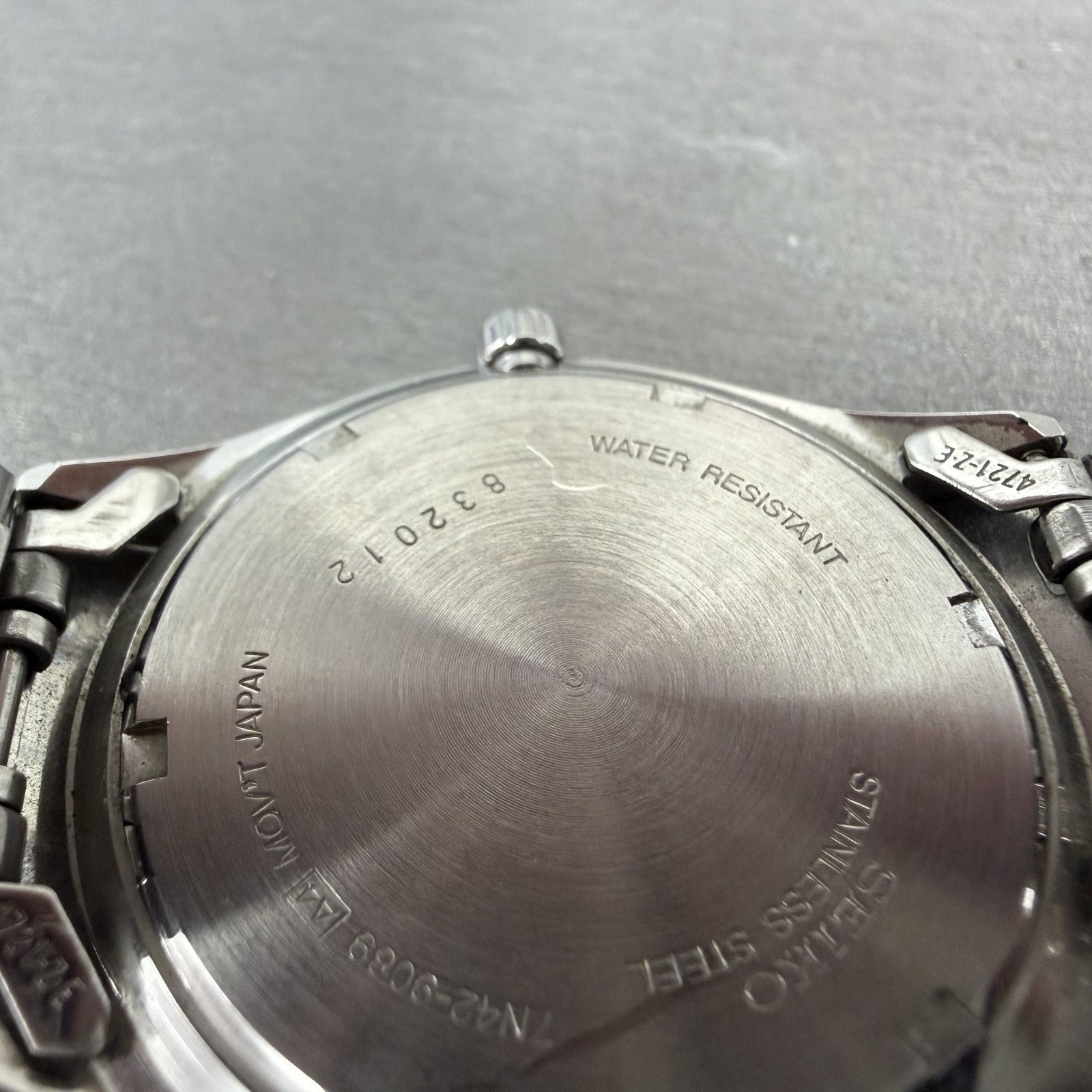 Seiko Watch Men 37mm Black Dial Silver Tone Date Round 7N42-9089 New Battery9