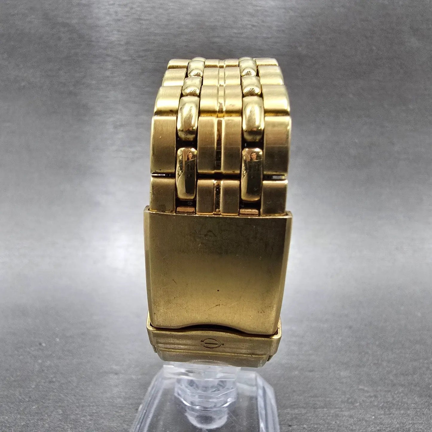 ELgin Watch Men 36mm Blue Dial Gold Tone Daydate Round FC336B New Battery7