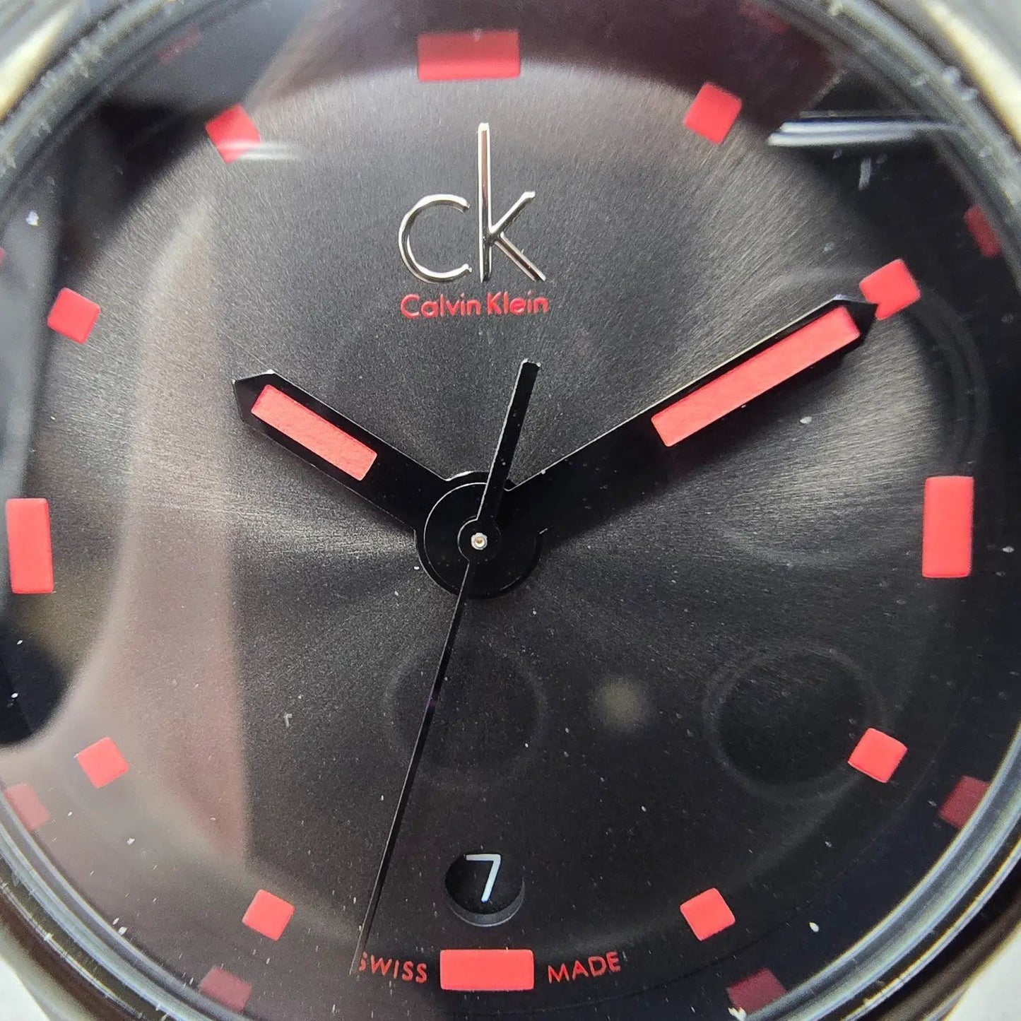 Calvien Klein Watch Men 41mm Black Dial Black Tone Date Round K2V 214 PARTS2
