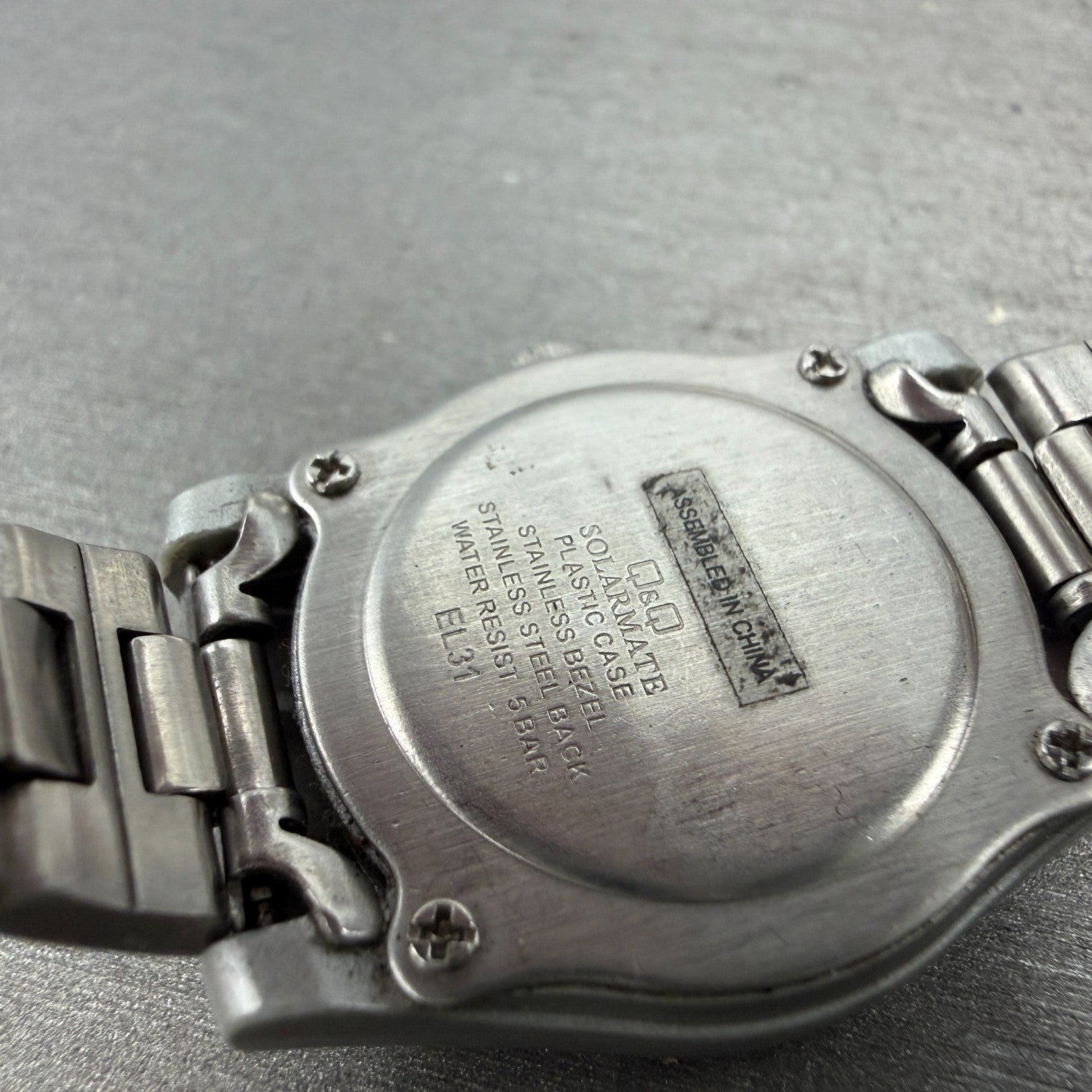 Citizen Q&Q Solarmate Watch Women 27mm White Dial Silver Tone Round EL31 Runs9