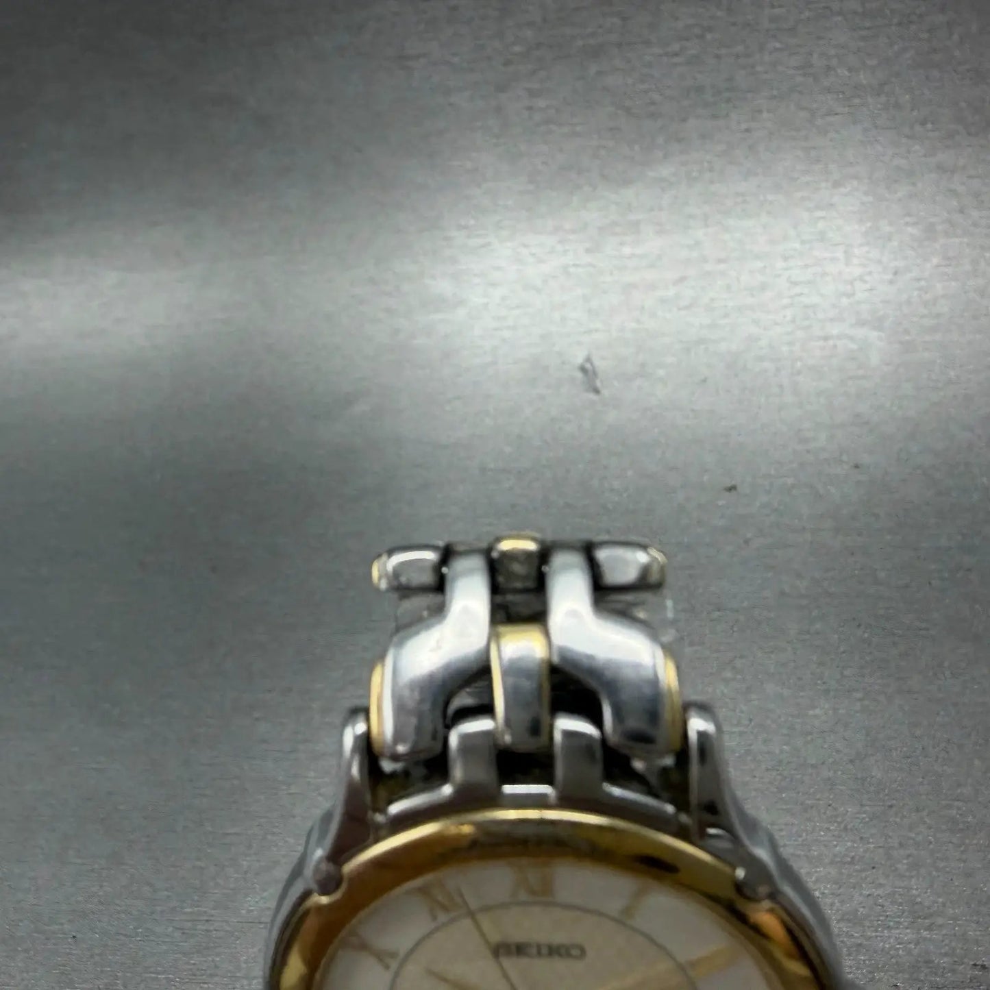 Seiko Dolce Watch Men 32mm Cream Dial Two Tone Round 8J41-6070 New Battery4