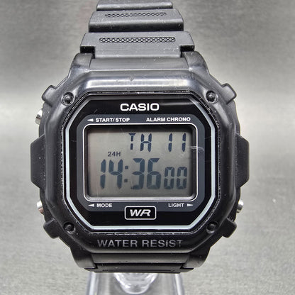 Casio Illuminator F-108WH Watch Men 43mm Black Alarm Chrono Digital New BatteryG0