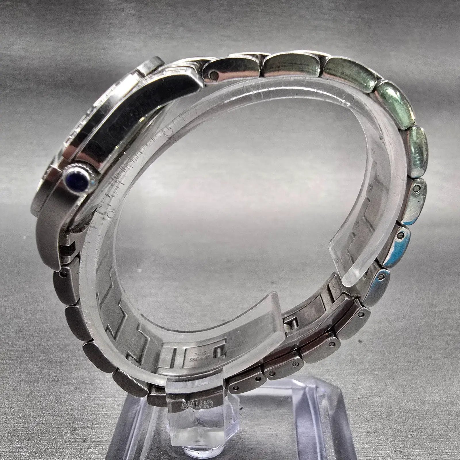 Bulova Watch Women 30mm MOP Dial Silver Tone Gemmed Round 96L116 New Battery F6