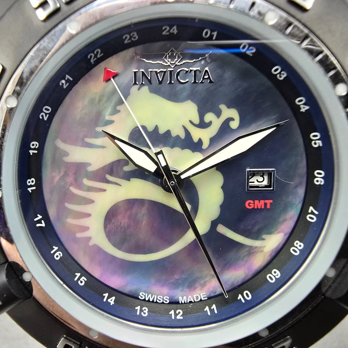 Invicta Subaqua Noma III GMT Watch Men 50mm MOP Dial Steel Date 0876 New Battery1