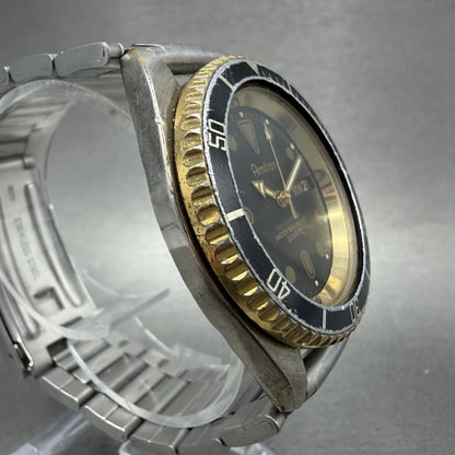 Armitron Pro All Sport Dive Watch Men 37mm Black Dial Two Tone Daydate New Batt3