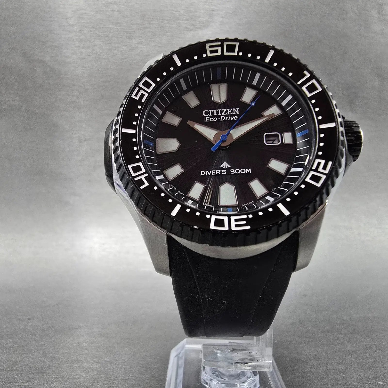 Citizen Eco-Drive Promaster Dive Watch Men 47mm Black Dial Steel Date Runs5