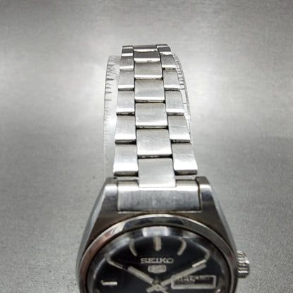 Seiko 5 Automatic Watch Women 24mm Black Dial Steel Daydate 2906-0341 PARTS