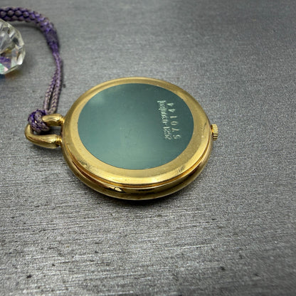 Seiko Pocket Watch Women 27mm Champagne Dial Gold Tone 2C21-0300 New Battery11
