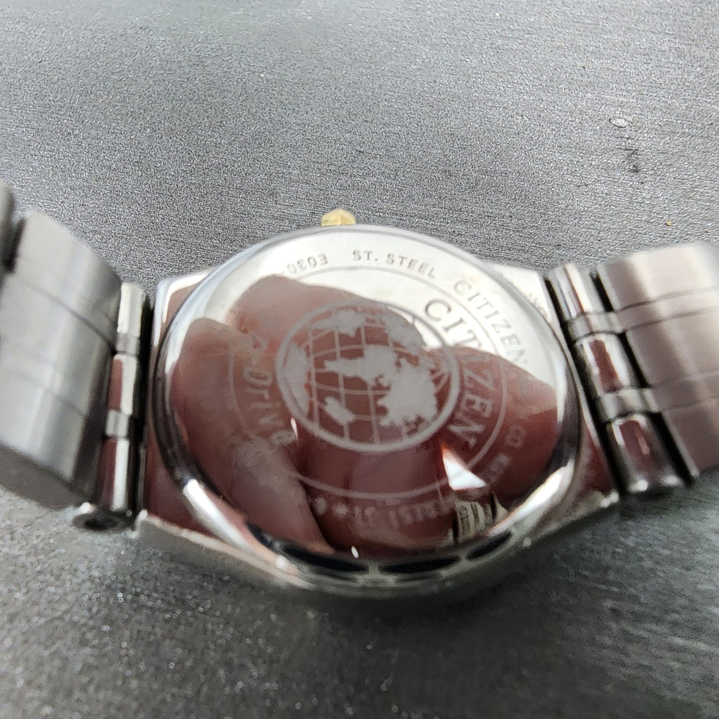 Citizen EcoDrive Watch Women 25mm Black Dial Two Tone Diamond Bezel Runs9