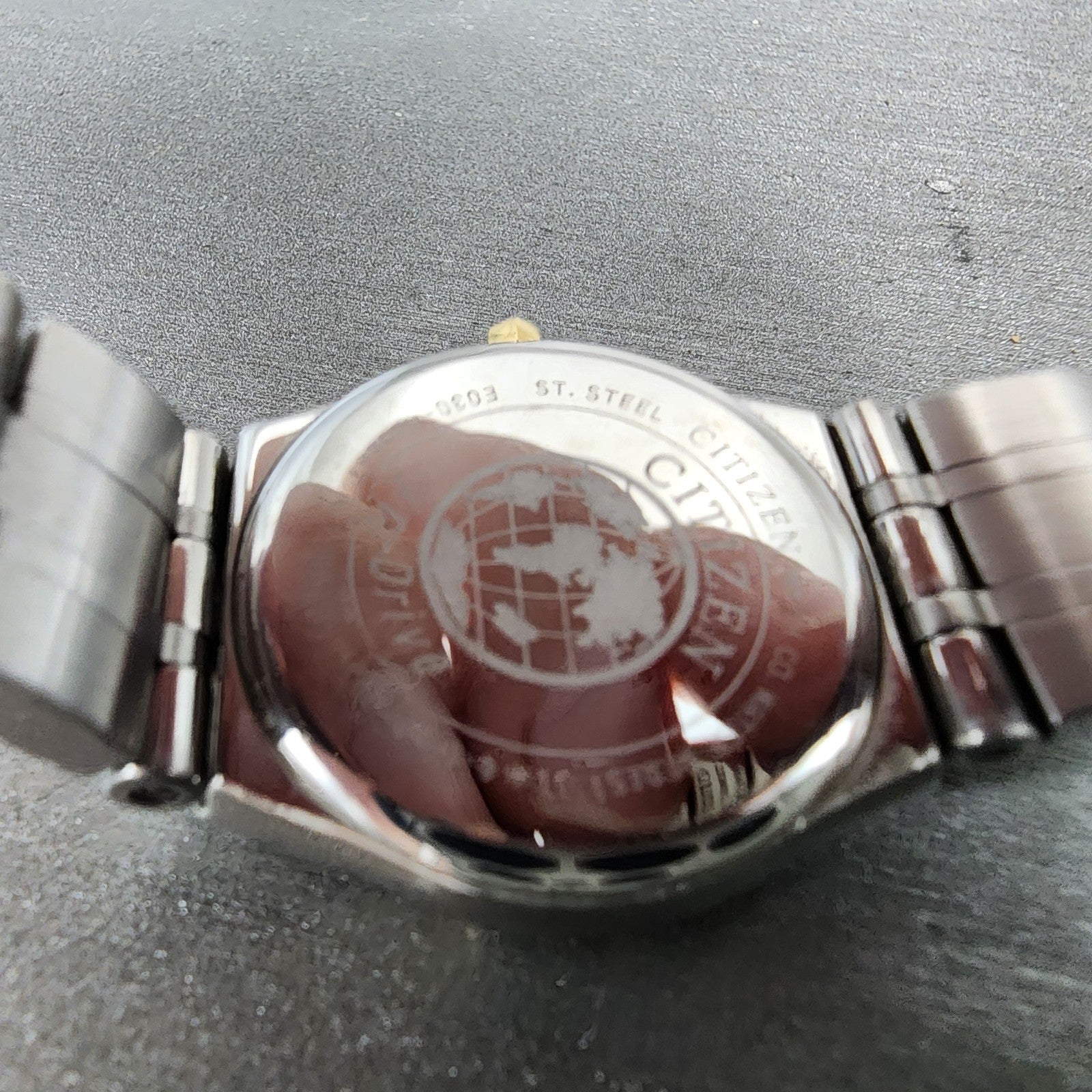 Citizen EcoDrive Watch Women 25mm Black Dial Two Tone Diamond Bezel Runs9