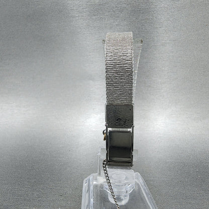 Seiko Tank Watch Women 12mm Silver Dial Silver Tone 13205039 New Battery7