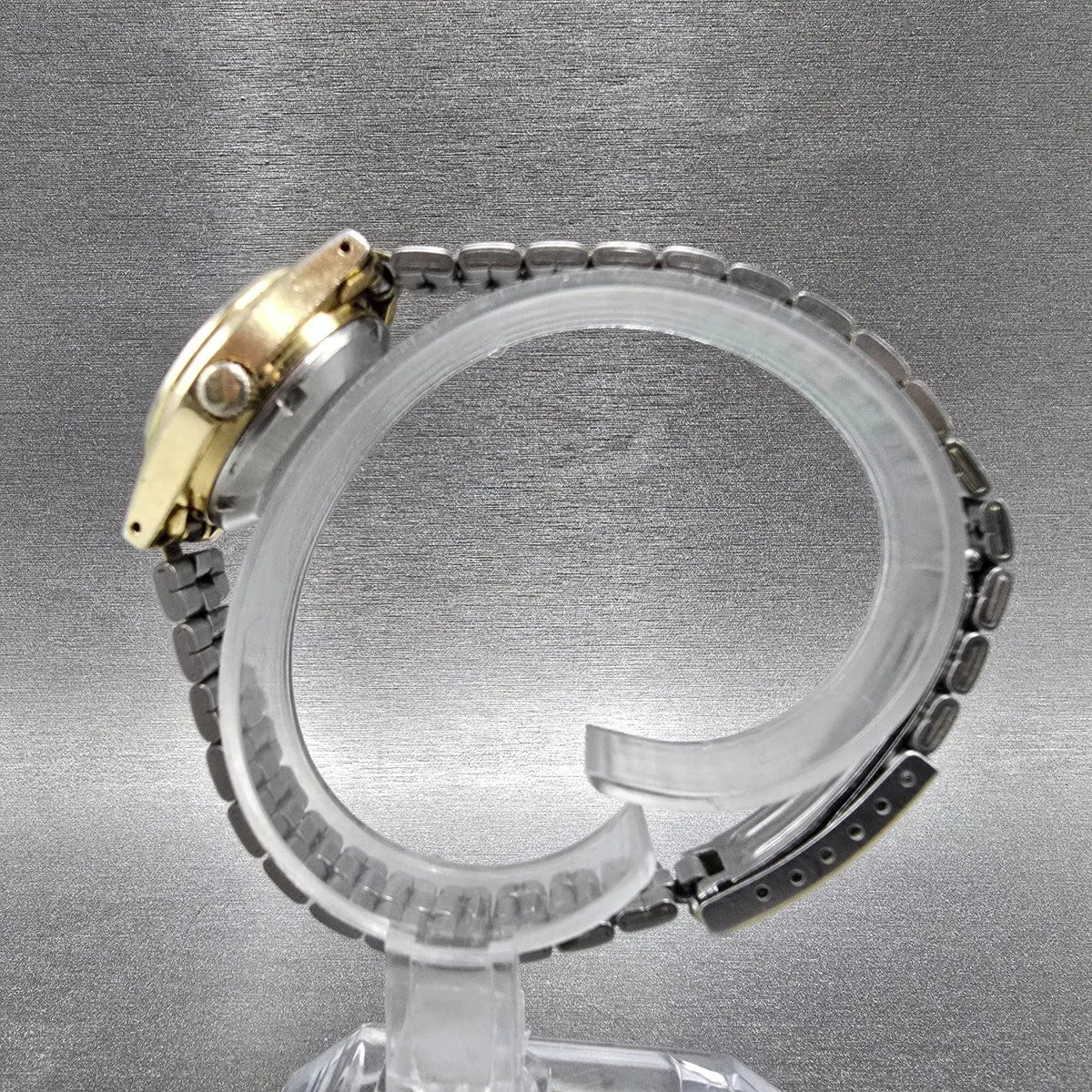 Seiko 5 Automatic Watch Women 25mm Gold Dial Gold Tone Daydate 4206-0491 PARTS7