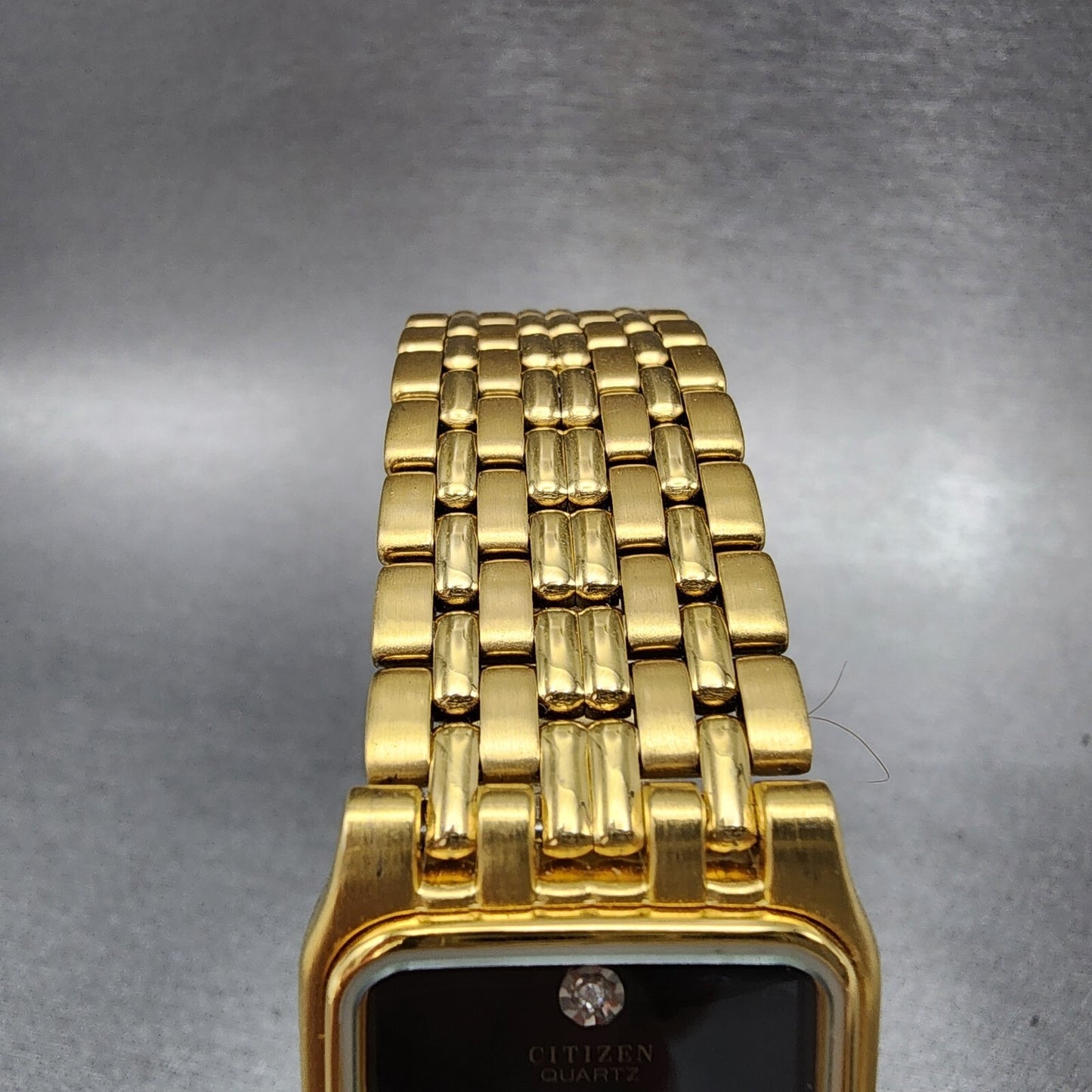 Citizen Tank Watch Men 24mm Black Dial Gold Tone Rectangle 6020G05106 PARTS5