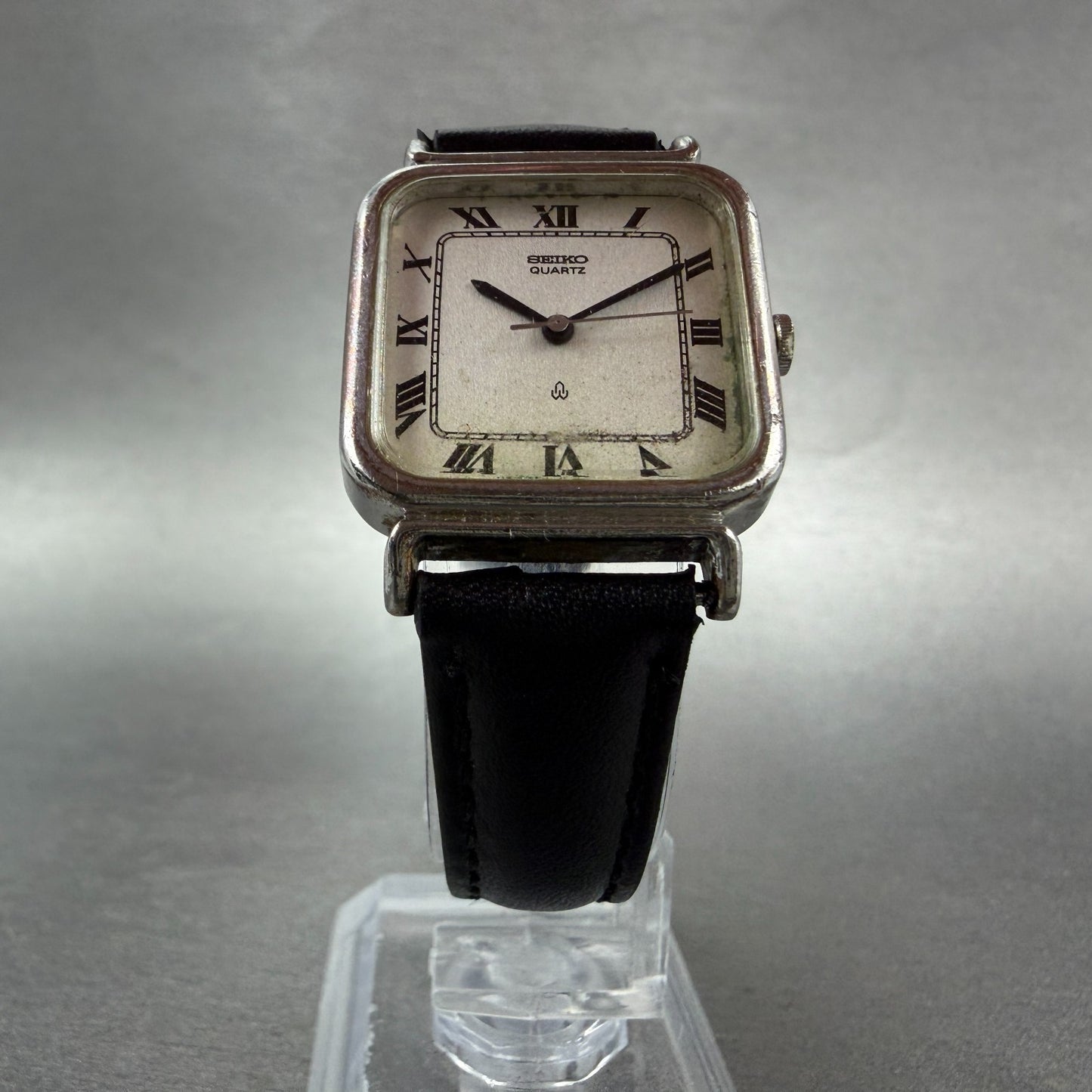 Seiko Watch Women 24mm Silver Dial Silver Tone Rectangle 2621-5140 New Battery5