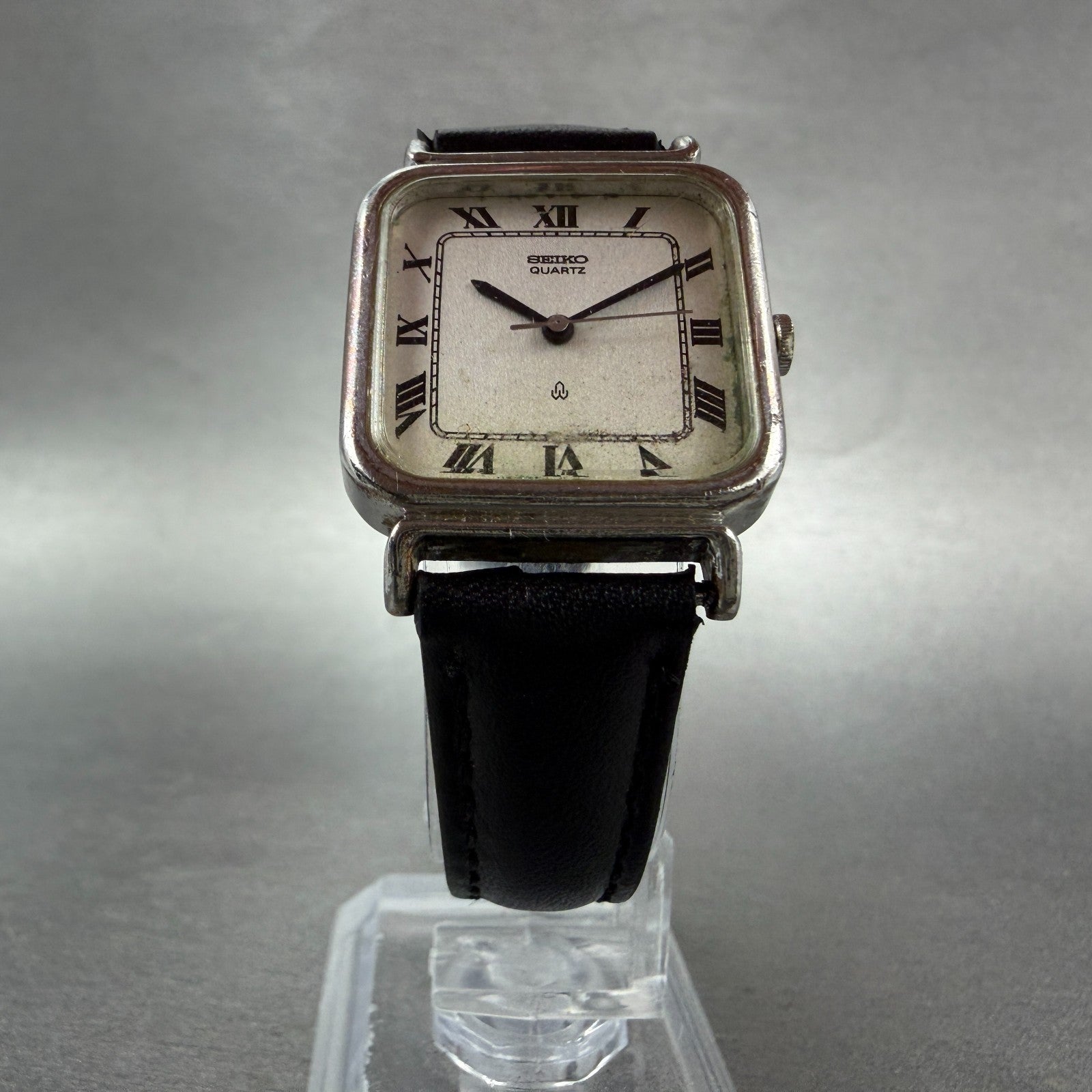 Seiko Watch Women 24mm Silver Dial Silver Tone Rectangle 2621-5140 New Battery5