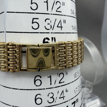 Seiko Tank Watch Women 12mm Champagne Dial Gold Tone 2e20-6109 New Battery 97HD10