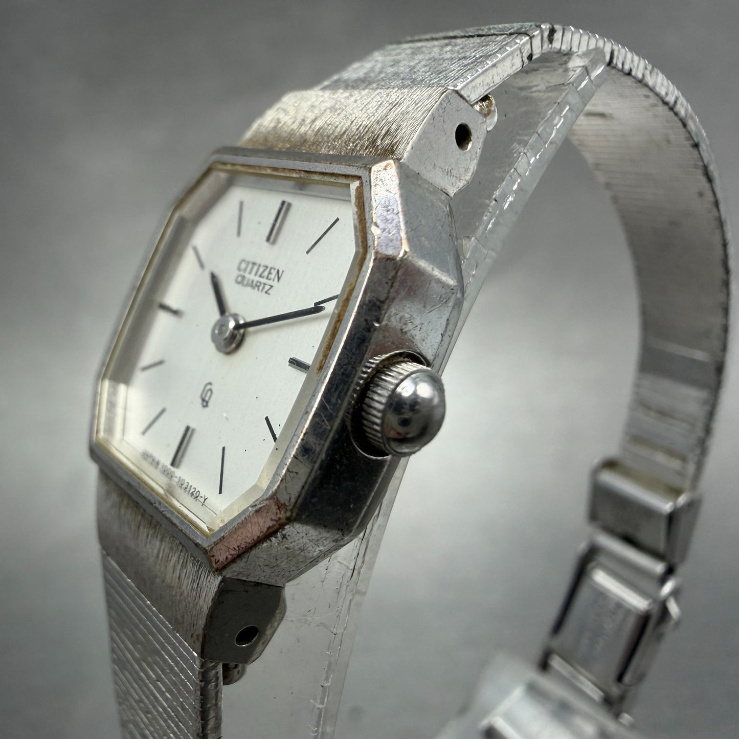 Citizen CQ Watch Women 18mm Silver Dial Silver Tone Octagon 4-102169 New Battery2