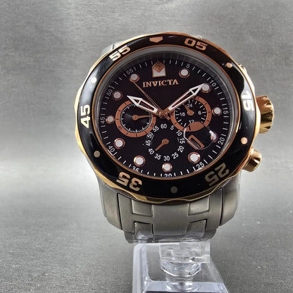 Invicta Pro Diver Chronograph Watch Men 49mm Black Dial Two Tone 80036 New Batt5
