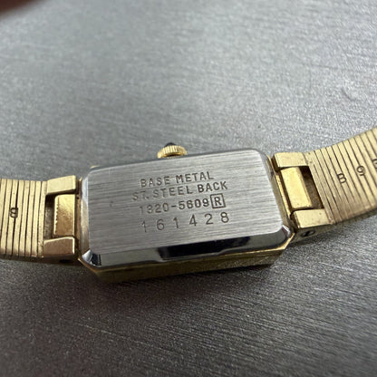 Seiko Lassale Watch Women 13mm Gold Dial Gold Tone Octagon 1320-5609 New Battery9