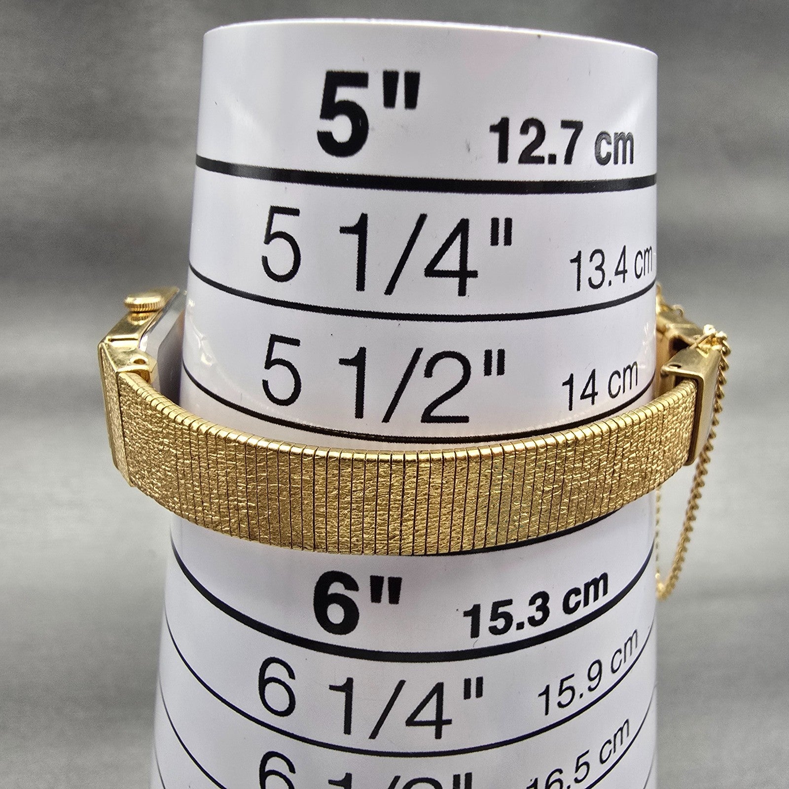 Seiko Watch Women 12mm Gold Dial Gold Tone Rectangle 2E20-6479 New Battery VTG9