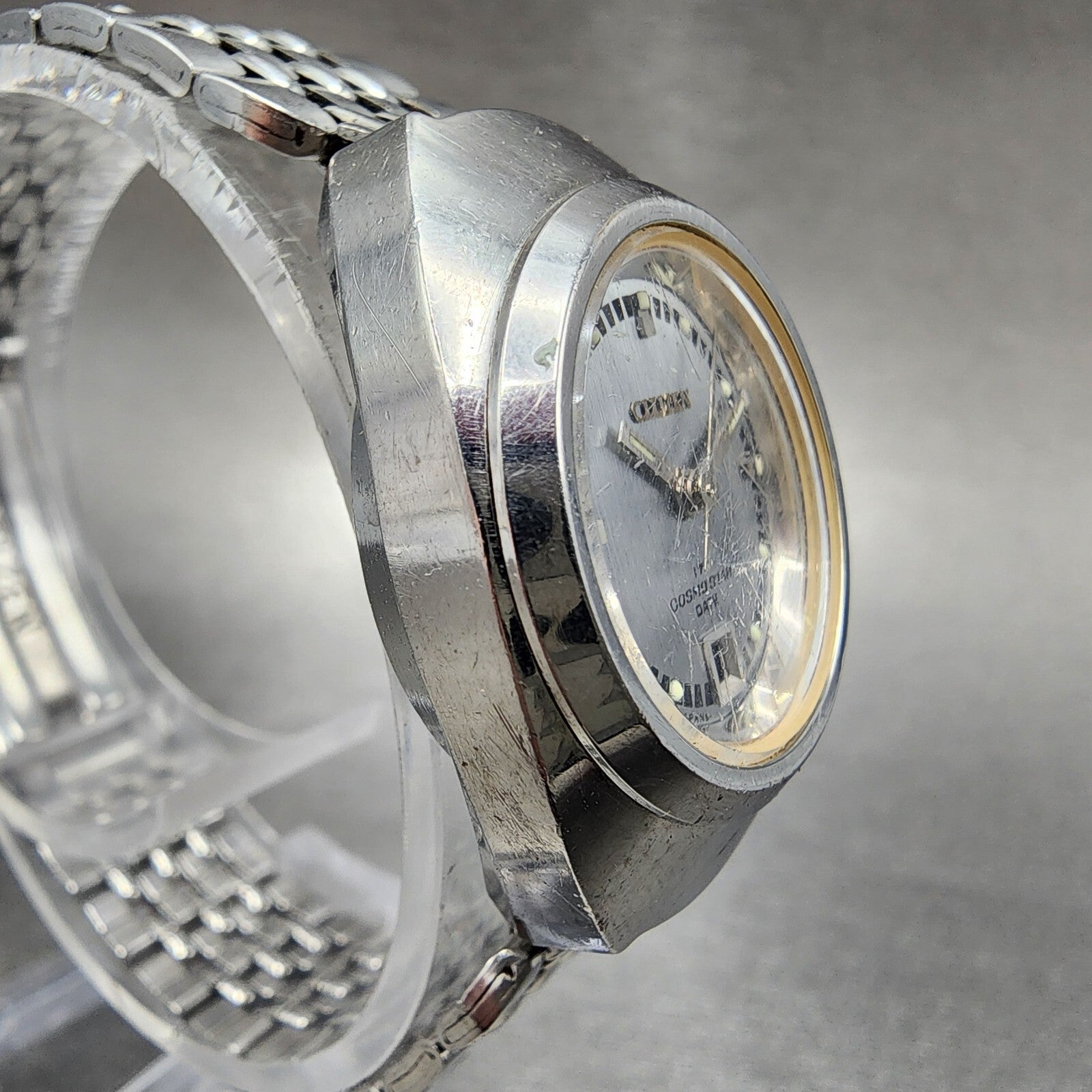 Citizen Cosmostar Watch Women 24mm Gray Dial Silver Tone Date Manual E10633K4