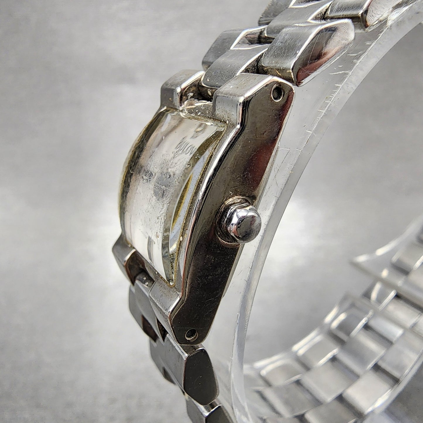 Bulova Tank Watch Women 15mm Silver Dial Silver Tone Rectangle 96L70 New Battery2