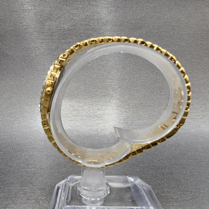 Croton Watch Women 19mm MOP Dial Gold Tone Crystal Bezel Oval new Battery6