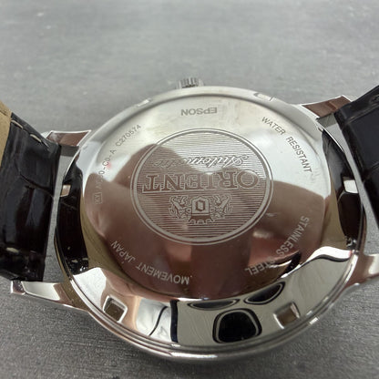 Orient Bambino Watch Men 41mm White Dial Stainless Steel Date Round Automatic V19