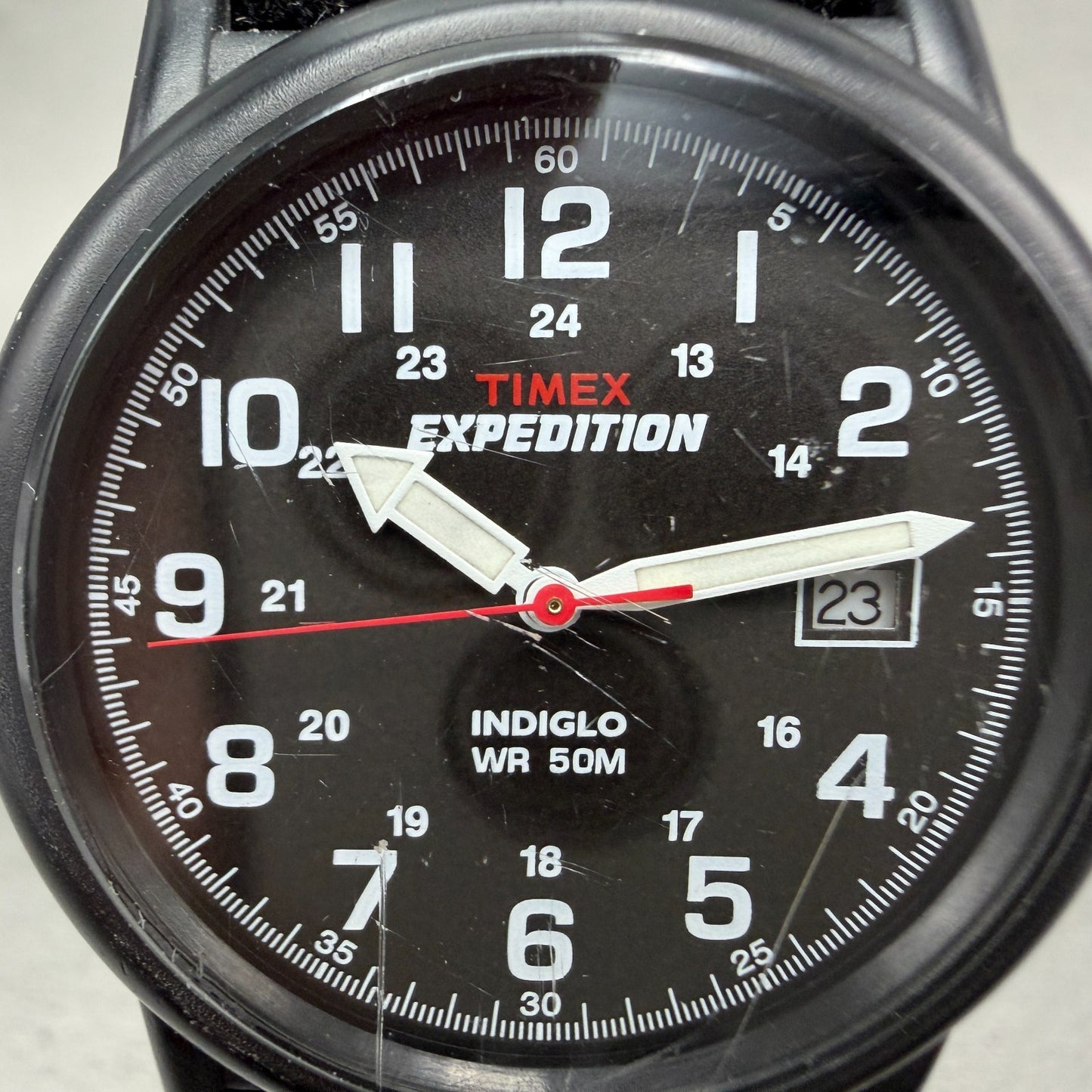 Timex Expedition Camper Watch Men 37mm Black Dial Black Tone Date T40011 New Bat1